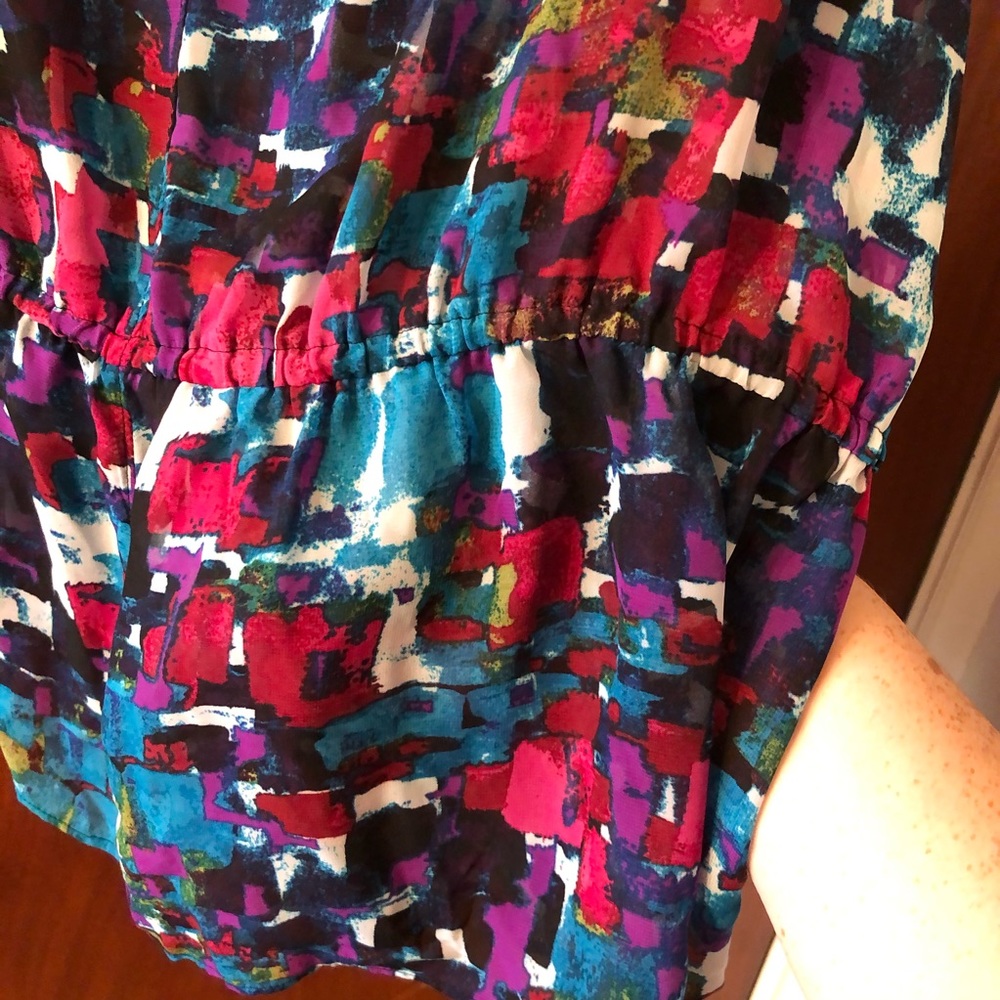 Lane Bryant Multi Color Tunic With Cinched Waist - image 7